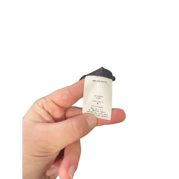 Vintage ABS Evening Y2K Style Ruched Black Evening Gown Womens 8 - Picture 13 of 13